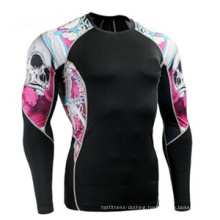 MMA Sublimation Printing Long Sleeves Rash Guards/ Costume MMA Rash Guhighest Quality Stitching